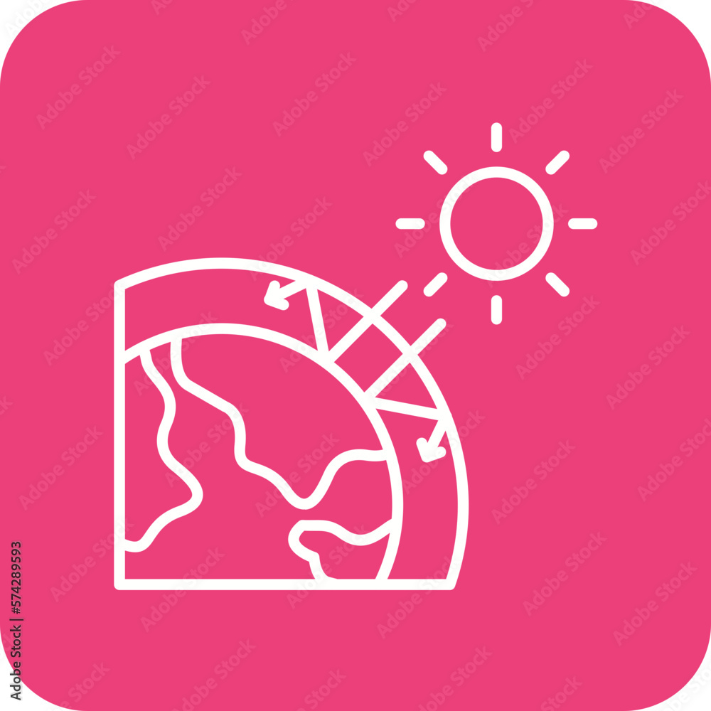 Fototapeta premium Greenhouse Effect Icon