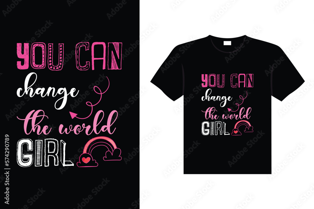 International Women's stickers lettering typography t-shirt design