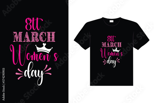 International Women's stickers lettering typography t-shirt design