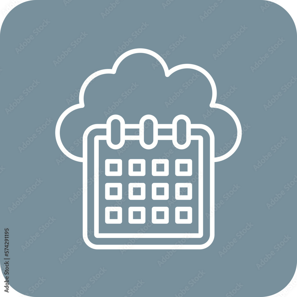 Cloud Calendar Icon Cloud Calendar Icon