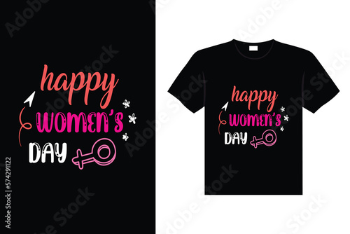 International Women's stickers lettering typography t-shirt design