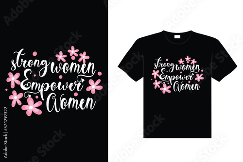 International Women's stickers lettering typography t-shirt design
