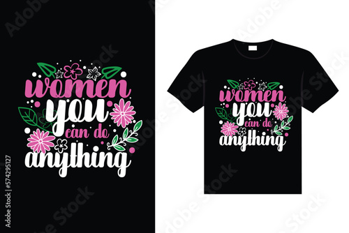 International Women's stickers lettering typography t-shirt design