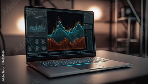 Representation of a Chart of a Very Volatile Cryptocurrency Generated by AI