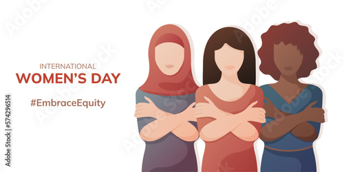 International Women's Day 2023 banner. #EmbraceEquity
