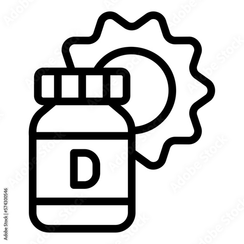 vitamin d line icon