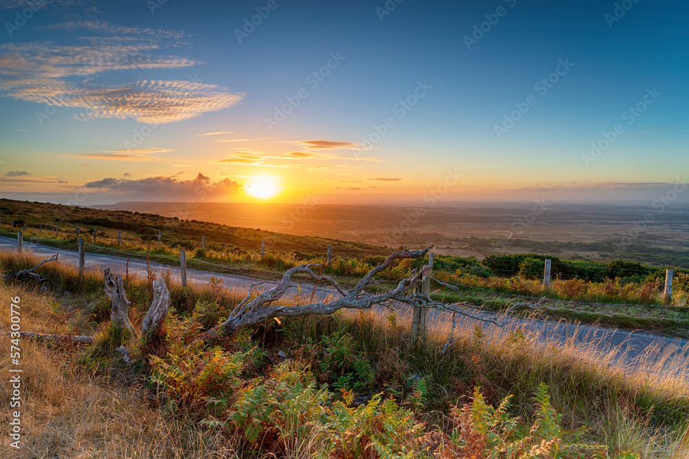 Sunset over the Lulworth ranges