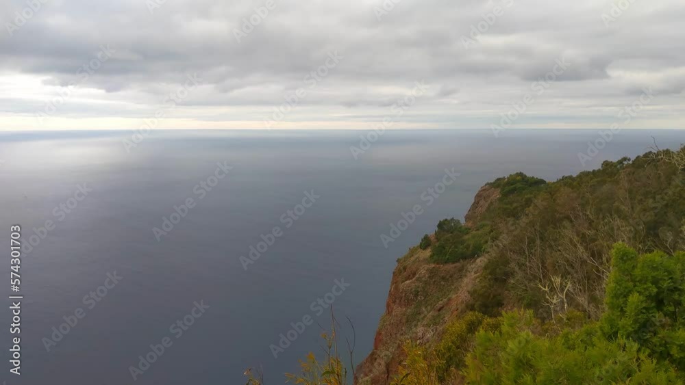 View of the sea or ocean from the green mountain of the island. View of the sea or ocean from the green mountain of the island.