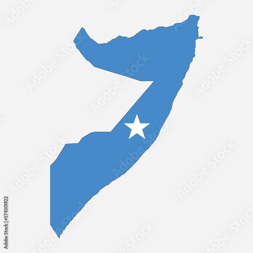 Map and flag of Somalia coutry national emblem graphic element Illustration template design
 photo