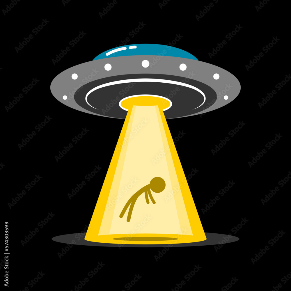 alien spaceship beam cartoon