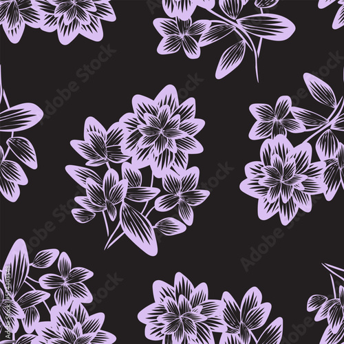 Oriental Floral Seamless Pattern Design