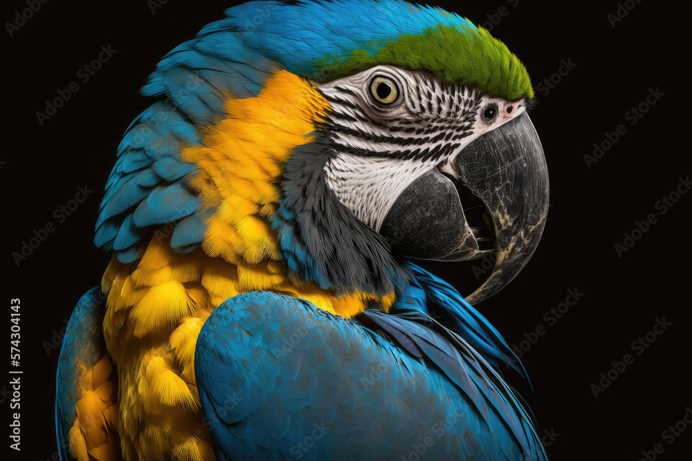The blue-and-yellow macaw (Ara ararauna), also known as the blue-and-gold macaw, is a large South American parrot with mostly blue top parts and light orange underparts.