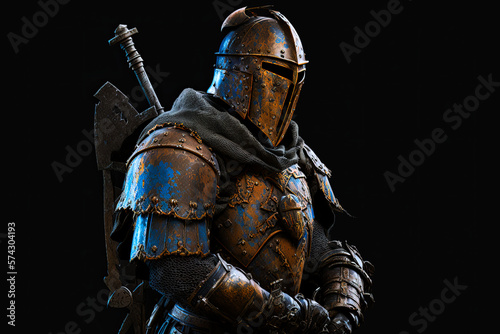 knight in a rusty armour photo