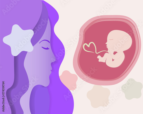 warm mother and child in vector format