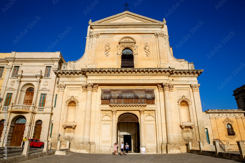 S.S. Salvatore church, Noto, Sicily (Italy).  31.07.2018