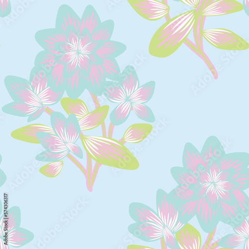 Fototapeta Naklejka Na Ścianę i Meble -  Oriental Floral Seamless Pattern Design