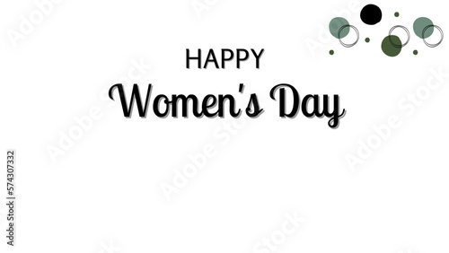 Happy Women's Day wish image with white background