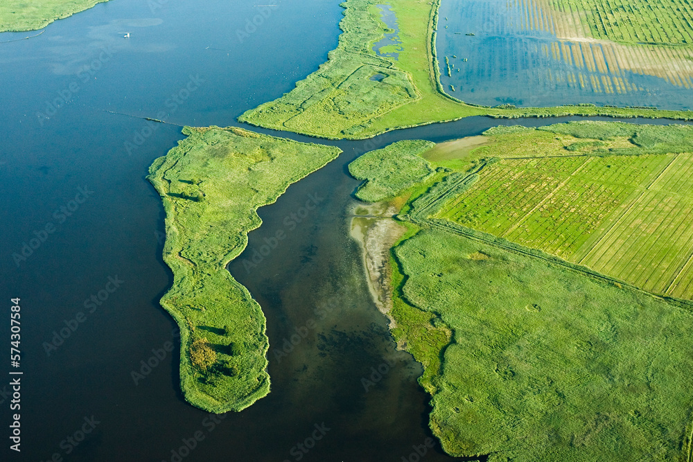 Landscape of The Netherlands. Seen from above. Taken from a plane. Landscape of The Netherlands. Seen from above. Taken from a plane.