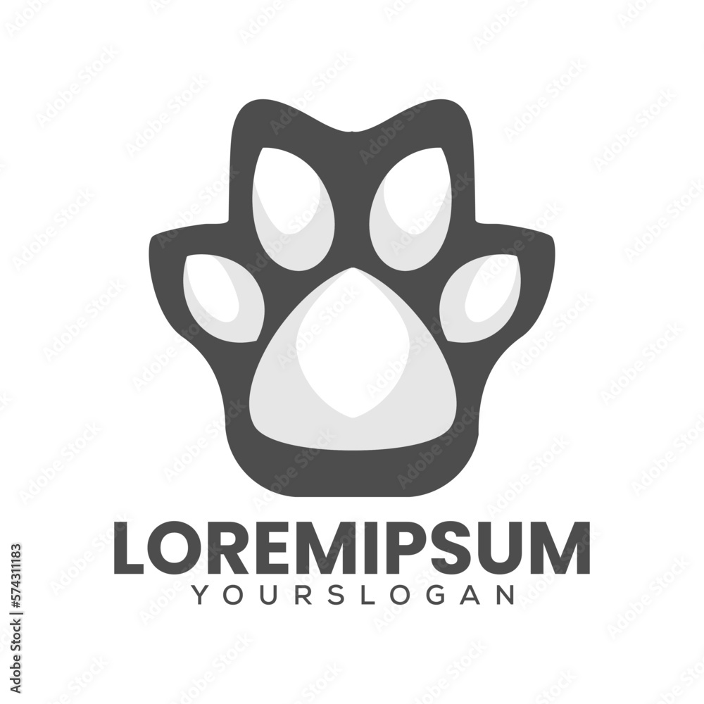 Obraz premium vector dog paw logo