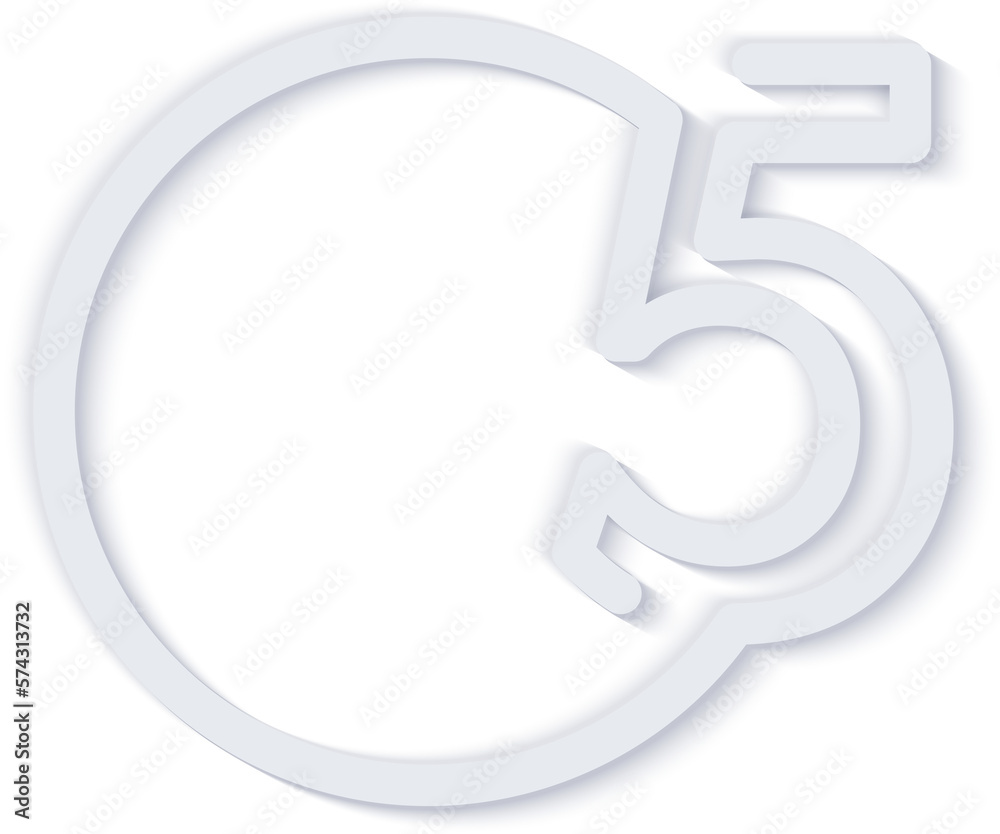 Elegant simple refined infographic number outline round label icon Elegant simple refined infographic number outline round label icon