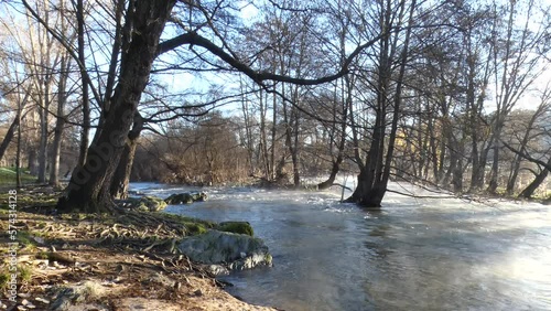 Wallpaper Mural Mystical late spring morning by a misty river Torontodigital.ca