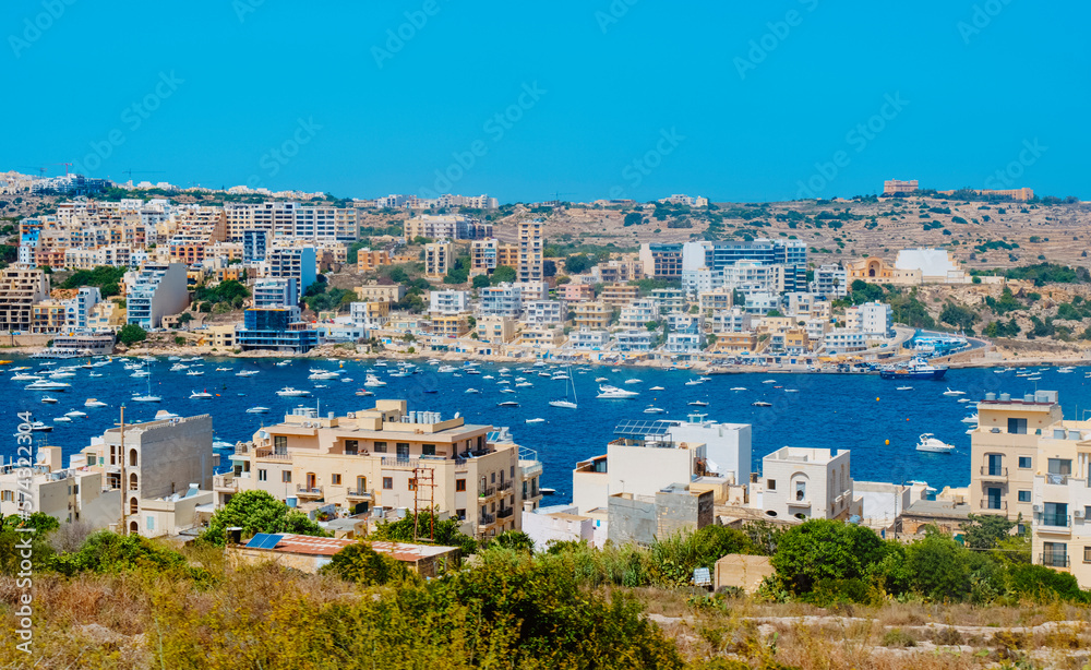 view over St Pauls Bay, Malta