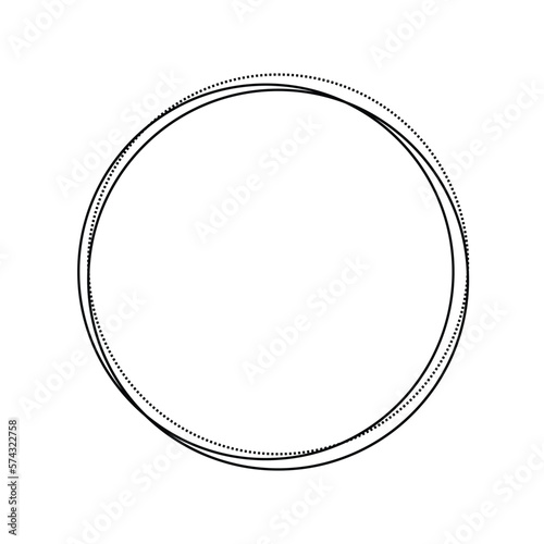 Abstract circle line art. Vector illustration