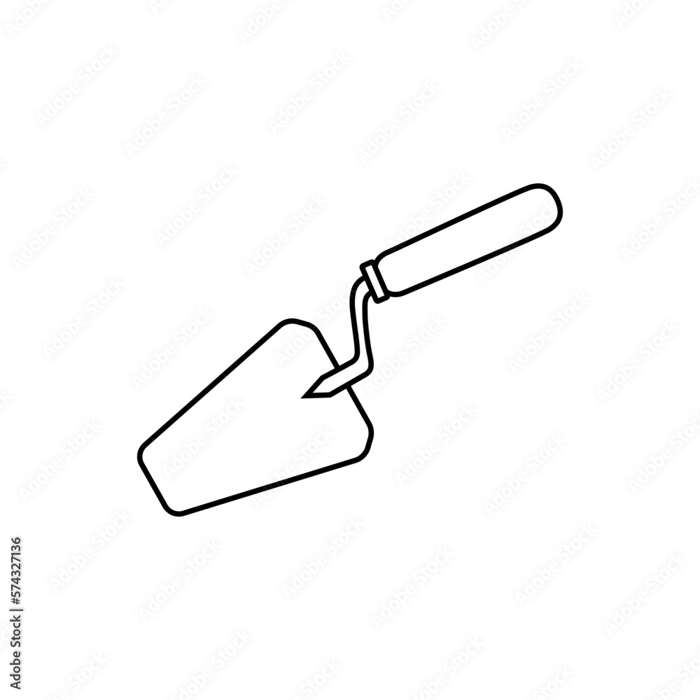 Trowel icon vector. Putty knife illustration sign. spatula symbol or logo. Trowel icon vector. Putty knife illustration sign. spatula symbol or logo.