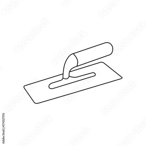 Trowel icon vector. Putty knife illustration sign. spatula symbol or logo. 