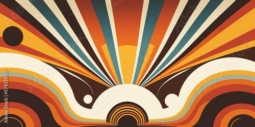 Abstract Retro 70s Vector background