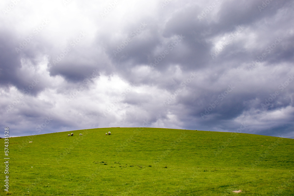 Clouds over the Welsh hills. Clouds over the Welsh hills.