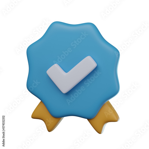 3D Verified Badge Illustration