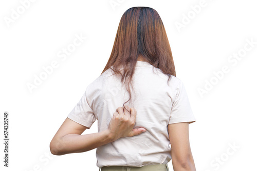 woman having itchy back