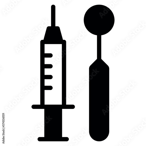 A syringe is�a small tube with a thin hollow needle at the end 