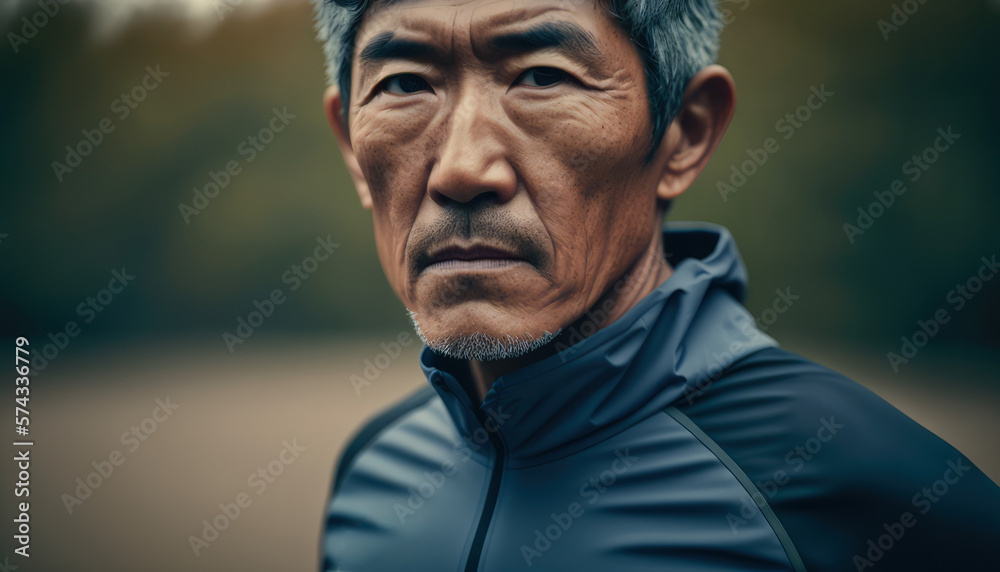 sporty person portrait created with artificial intelligence