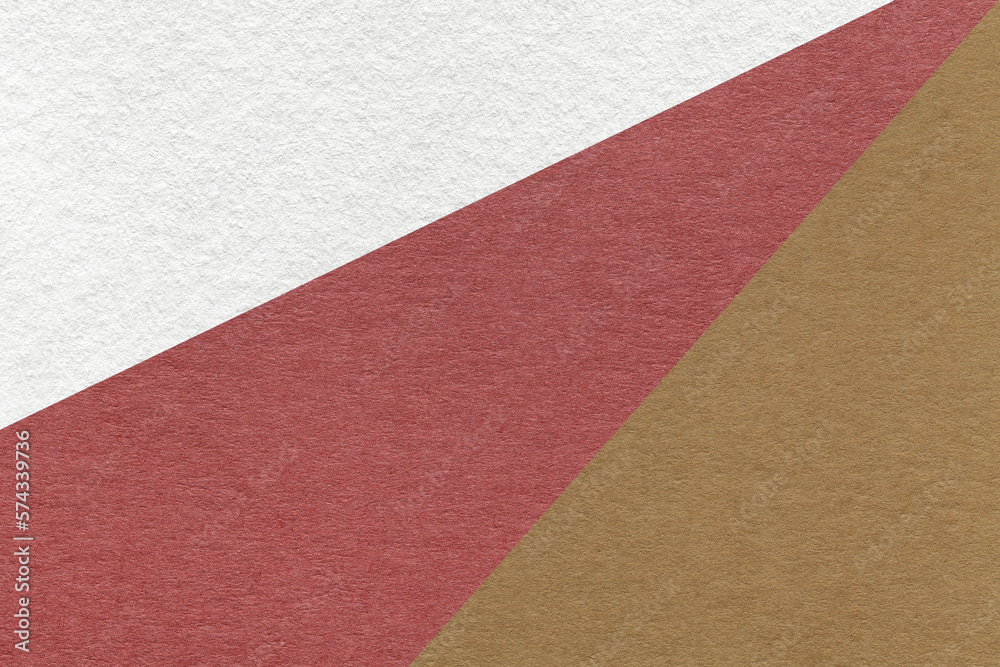 Texture of old craft white, red and brown color paper background, macro. Vintage abstract maroon cardboard Texture of old craft white, red and brown color paper background, macro. Vintage abstract maroon cardboard