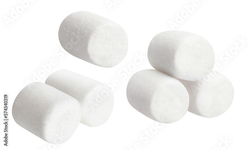 Set of marshmallows cut out