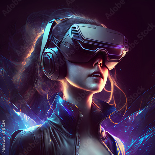 person with headphones and VR © Nanda
