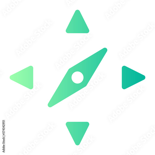 Free Download compass gradient icon - GFXLoad