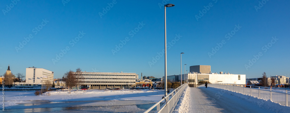 View of Oulu in wintertime