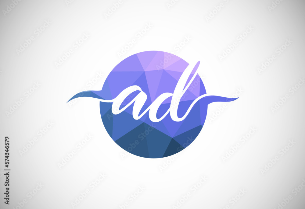 Initial Letter A D Low Poly Logo Design Vector Template. Graphic Alphabet Symbol For Corporate Business Identity Initial Letter A D Low Poly Logo Design Vector Template. Graphic Alphabet Symbol For Corporate Business Identity