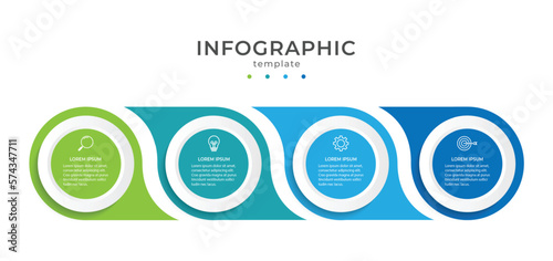 Business Infographic design template Vector with icons and 4 options or steps.