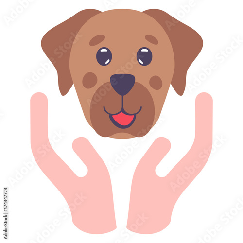 Animal Care Services Logo Signage concept, Pet Groomer and foster vector color icon design, Pet and Vet symbol, Animal Shelter sign, four legged friends stock illustration 