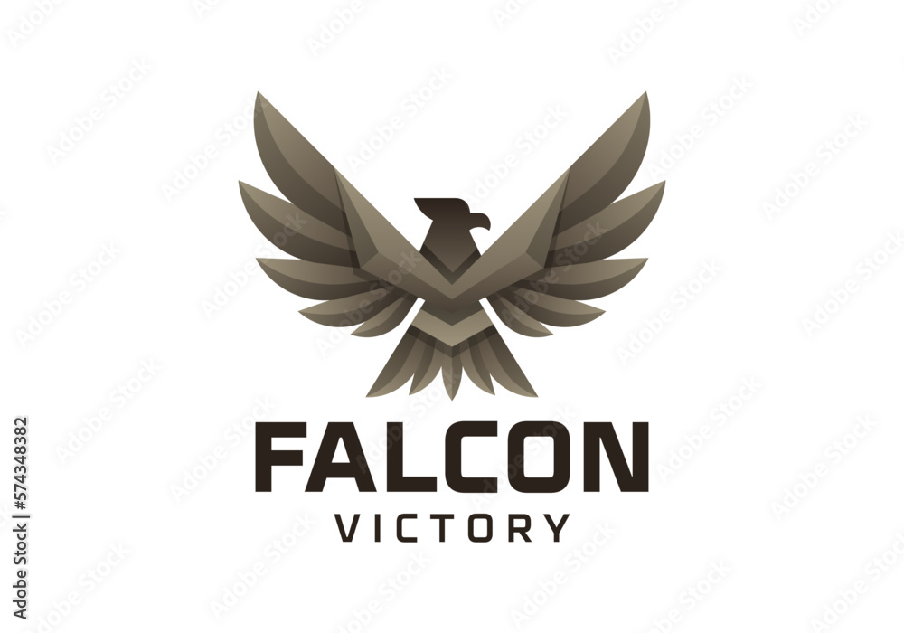 The flapping of the wings of the eagle logo symbolizes victory