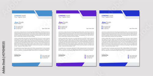  Vector modern company letterhead design template