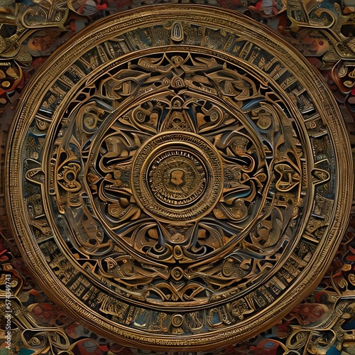circular wooden texture