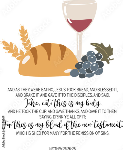 He is Risen vector illustration, bread and wine, Jesus vector, Jesus love, Digital Easter verse, Christian bible verse vector, Easter abstract vector