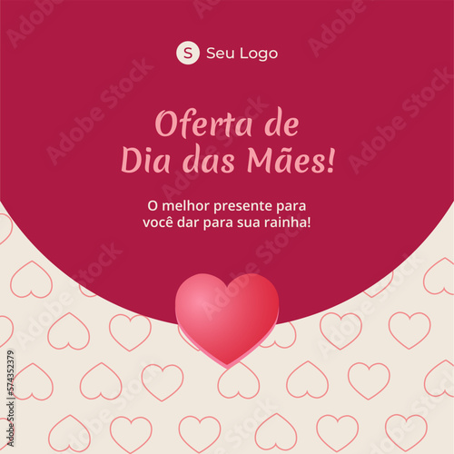Cartão de oferta de dia das mães