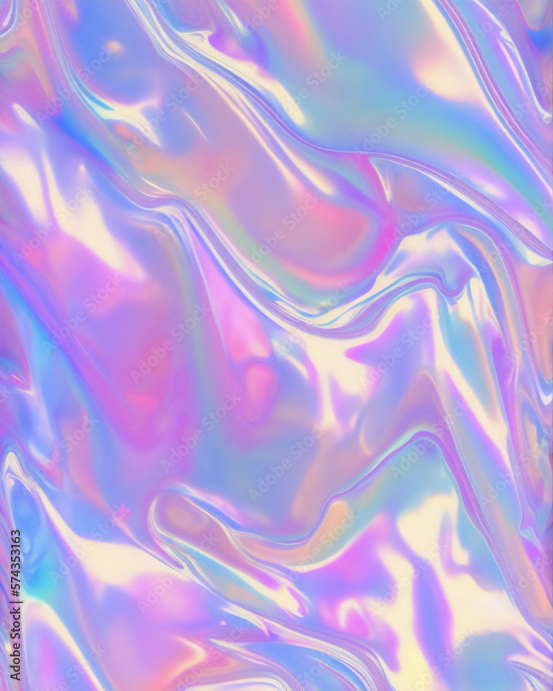 Iridescent Holographic Texture, light colours, liquid flow, full colour Iridescent Holographic Texture, light colours, liquid flow, full colour