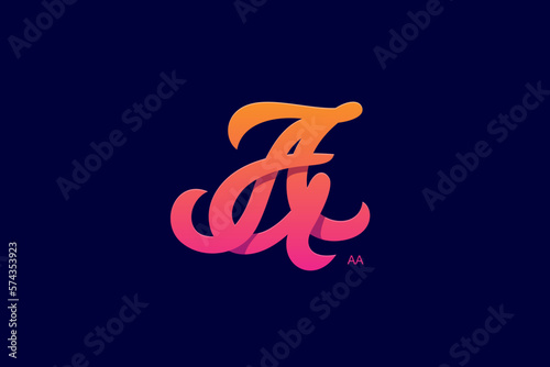 Letter A and A Monogram Logo Design Vector
